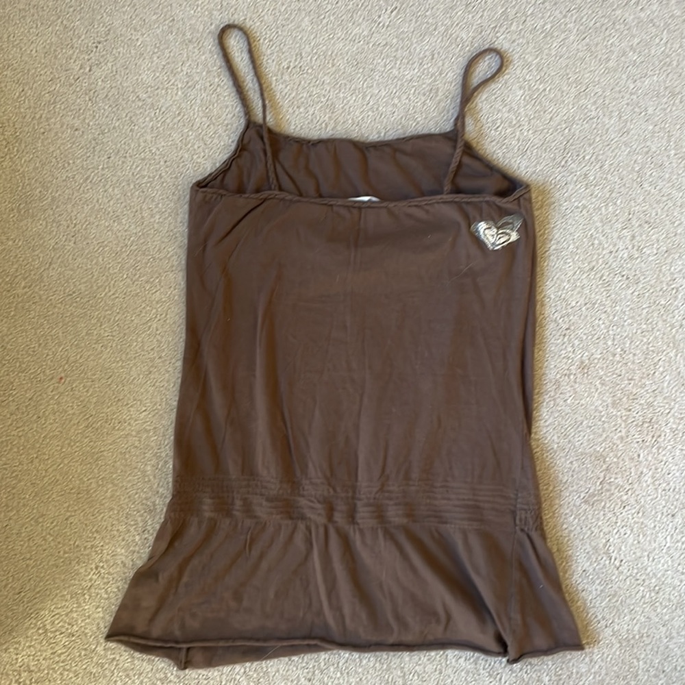 Roxy brown embellished tank medium - Picture 10 of 11